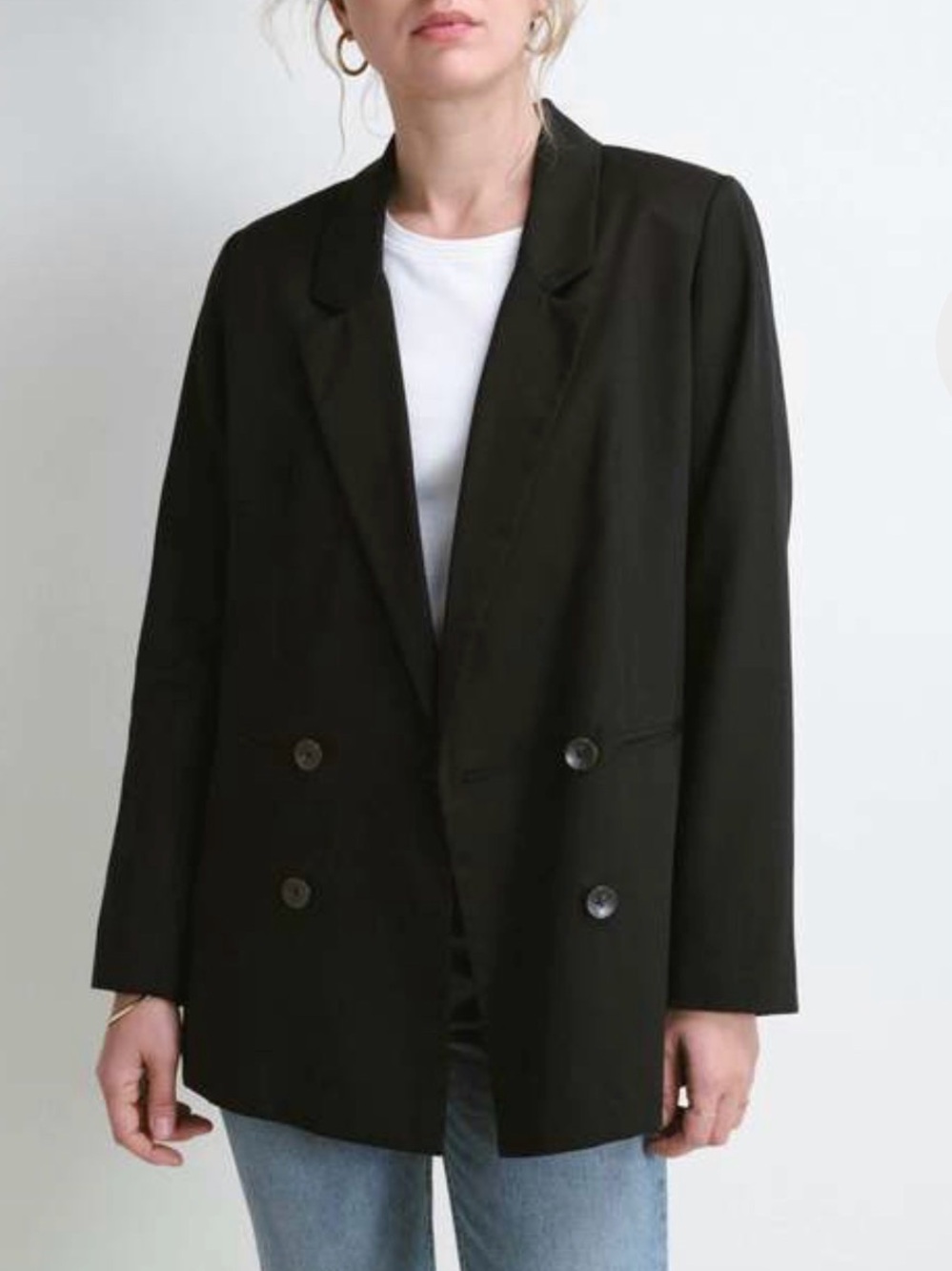 Black Double-Breasted Darling “Coast” Blazer